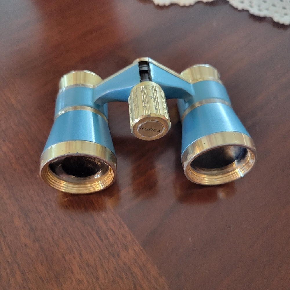Chic Blue and Gold Opera Glasses